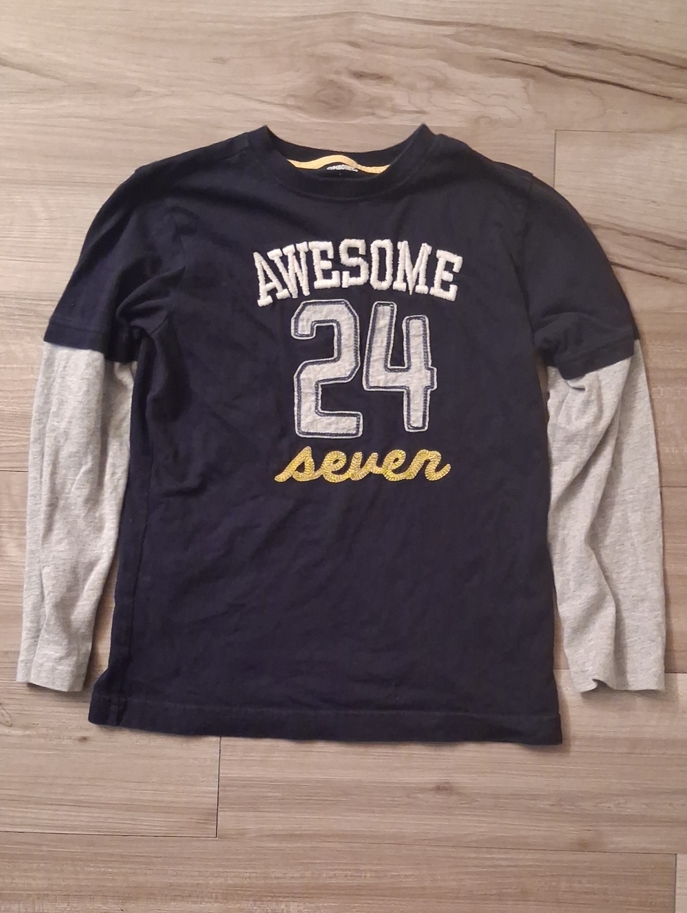 Gymboree Navy Layered-Look Long Sleeve Tee Size 7 Years (M)